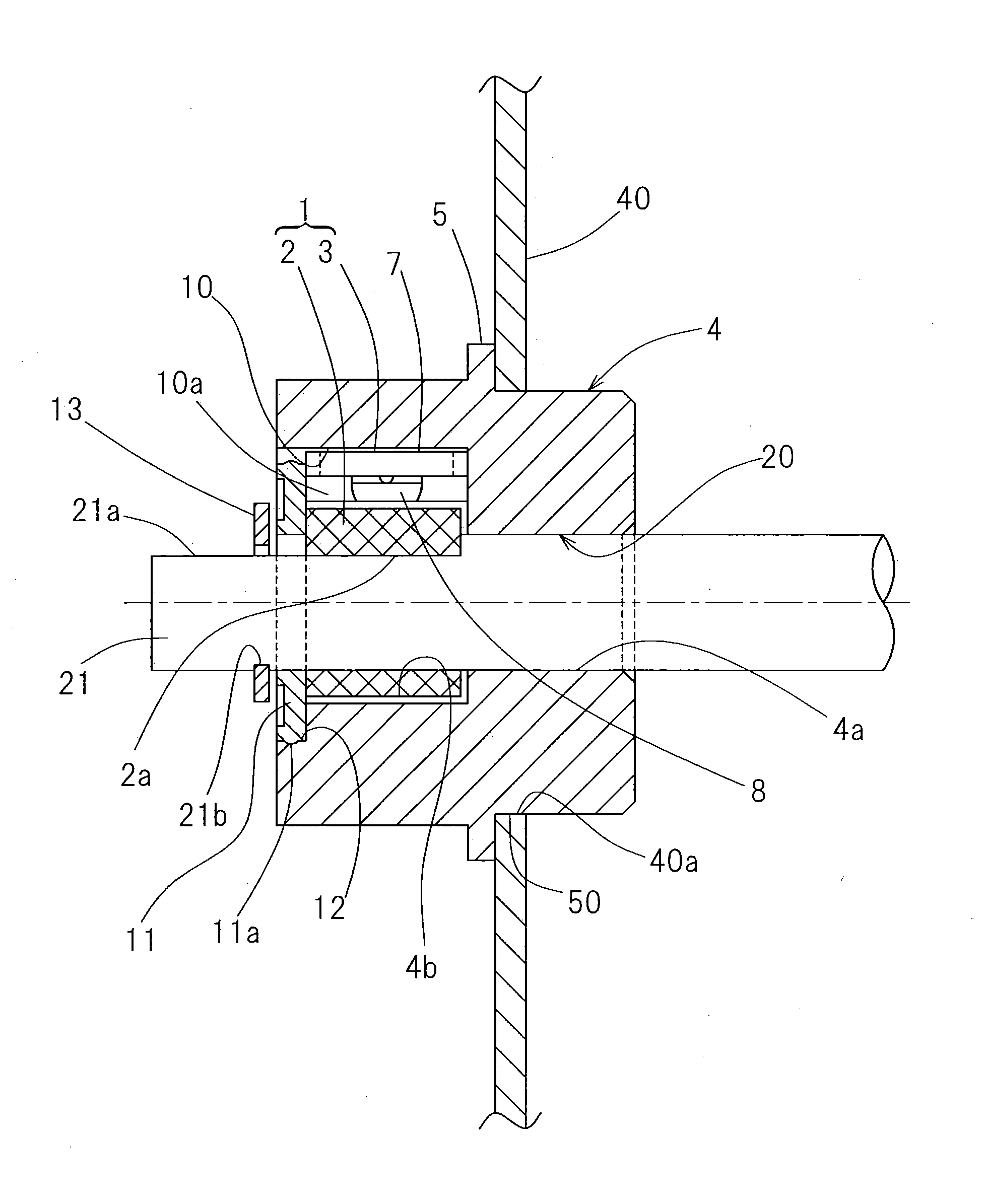 Rotation sensor-equipped bearing