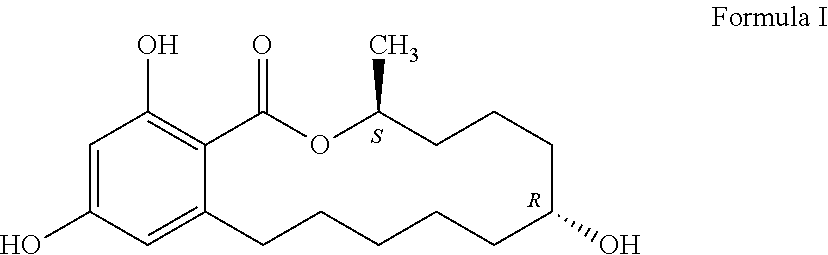 Process for manufacturing zeranol