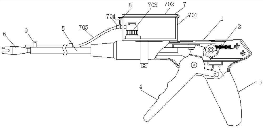 Disposable titanium clamp synchronous different-direction operation device