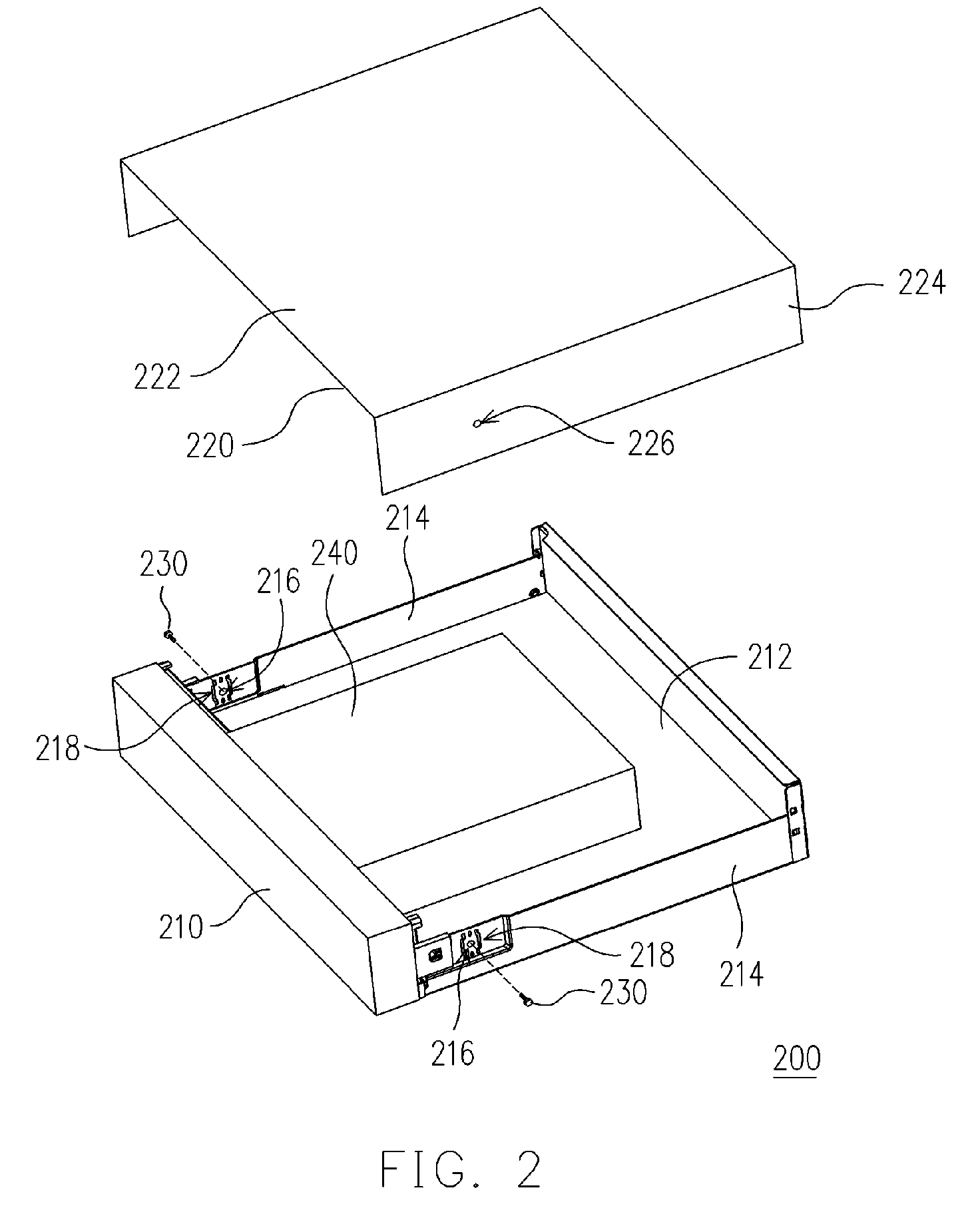 Optical disc drive and housing of an electronic device