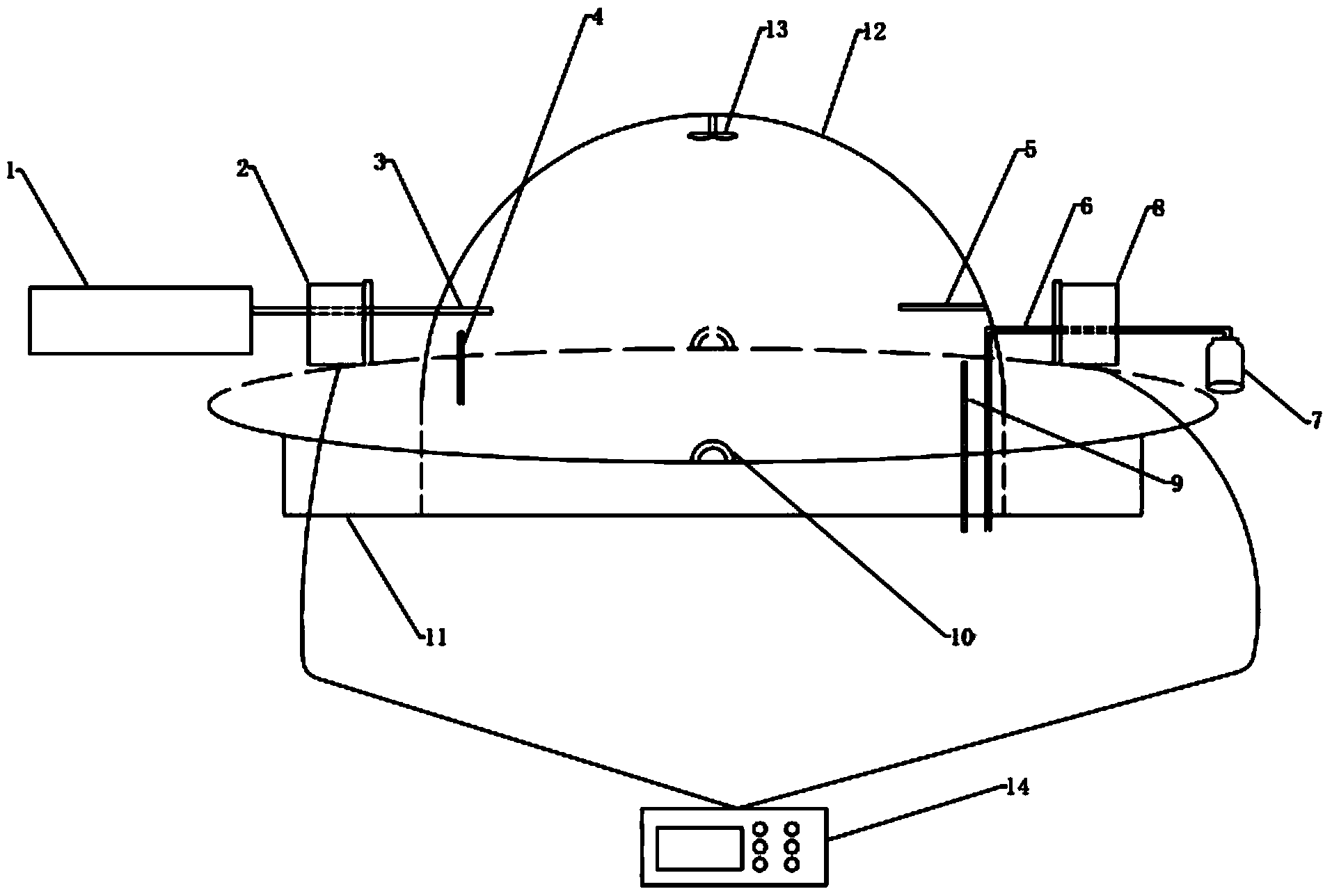 Collection device for treating N2O on water level of treatment unit in sewage treatment plant and sampling method