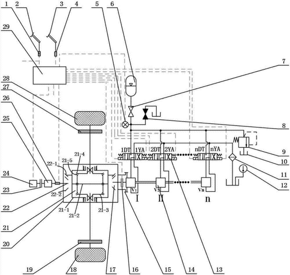 Drive bridge of integrated hydraulic auxiliary air brake device and control method thereof