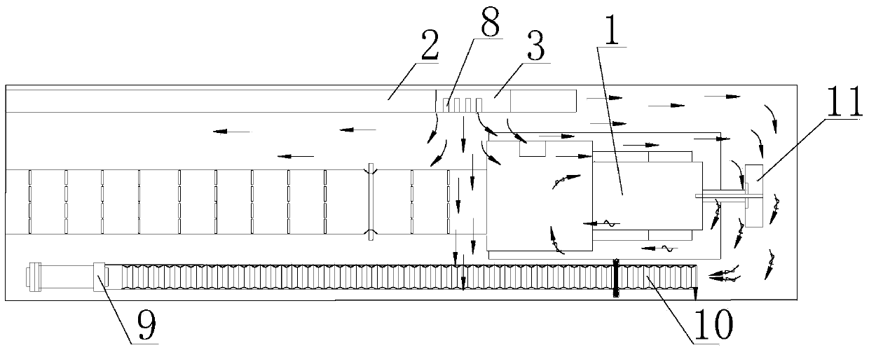 Three-dimensional multidirectional rotational flow air curtain dust settling device and method for fully-mechanized excavation face