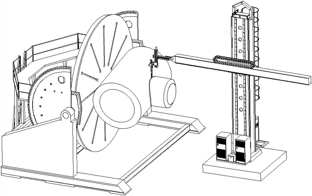 Narrow-gap submerged-arc welding method and equipment for saddle-shaped adapter tube groove