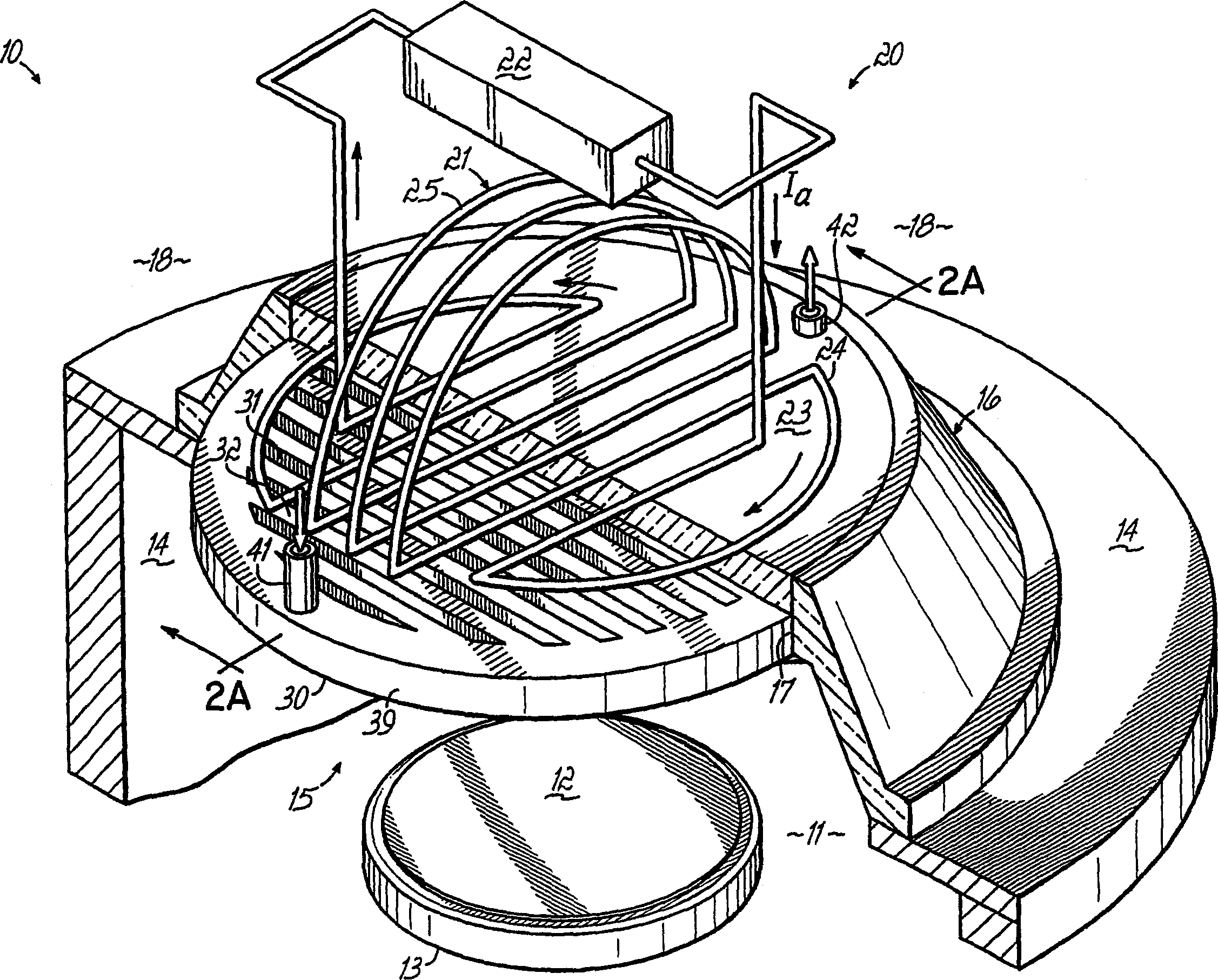 Cooled deposition baffle in high density plasma semiconductor processing