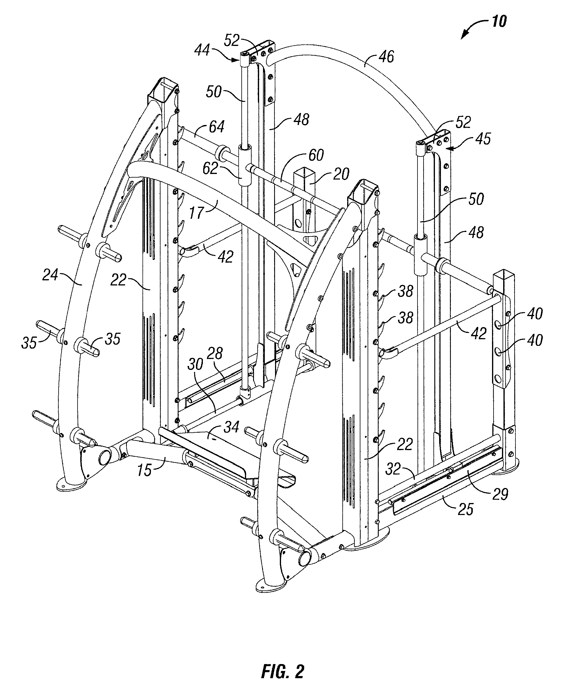 Dual action weightlifting machine