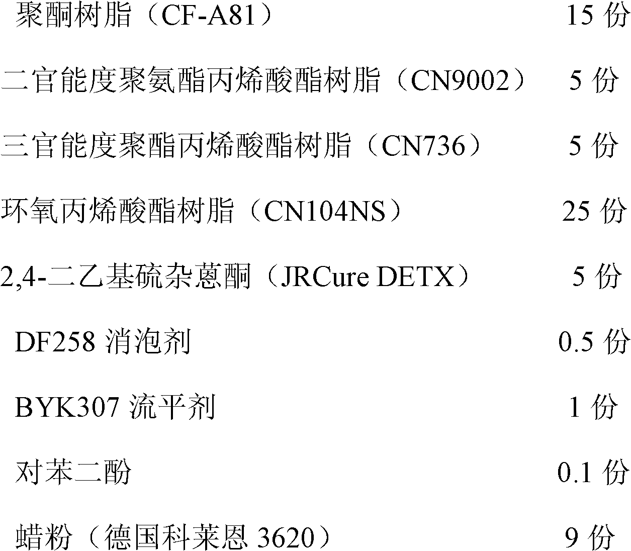 Ultraviolet light cured silk screen snowflake printing ink and preparation method thereof