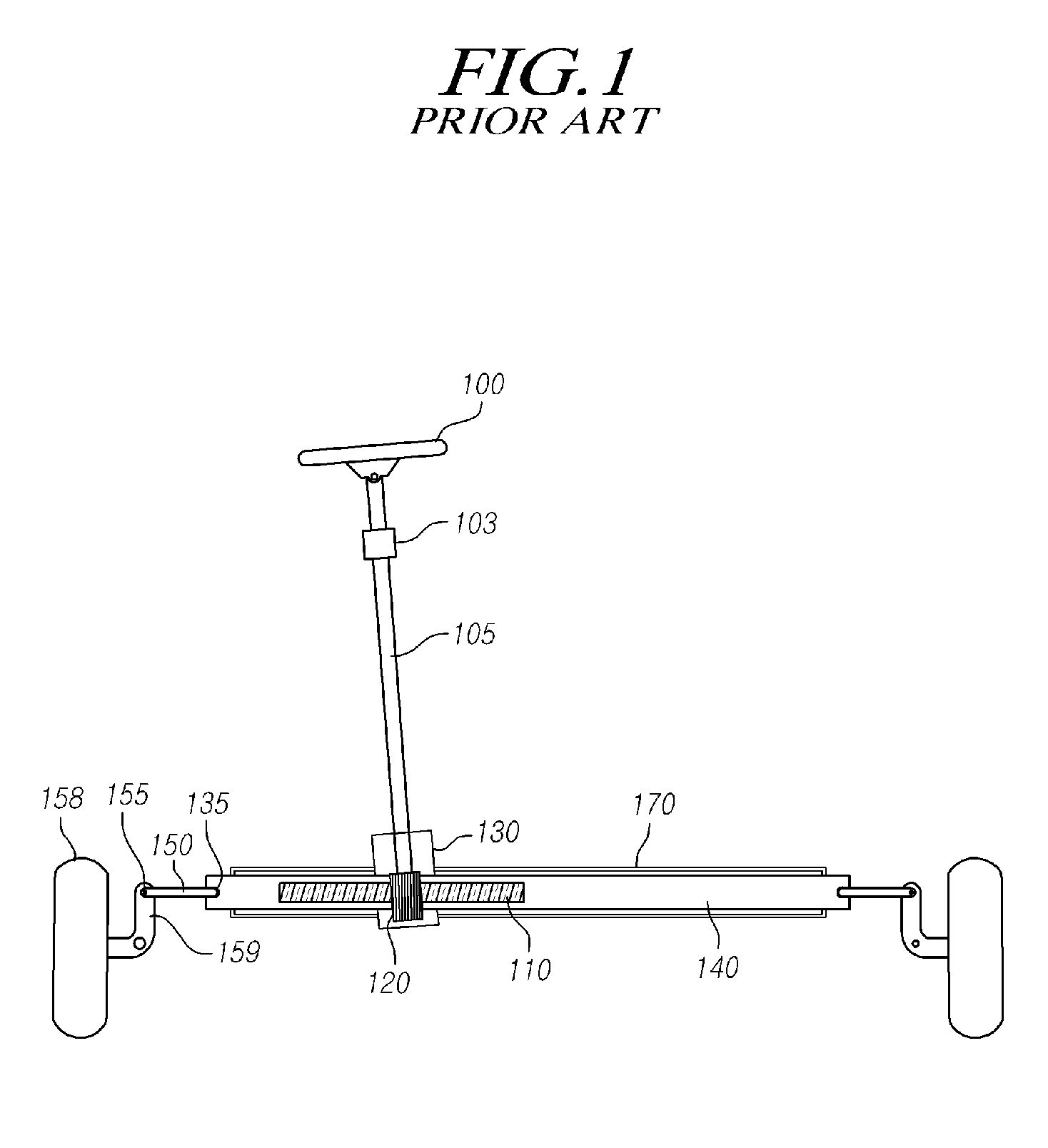 Rack bar supporting device of vehicle steering apparatus