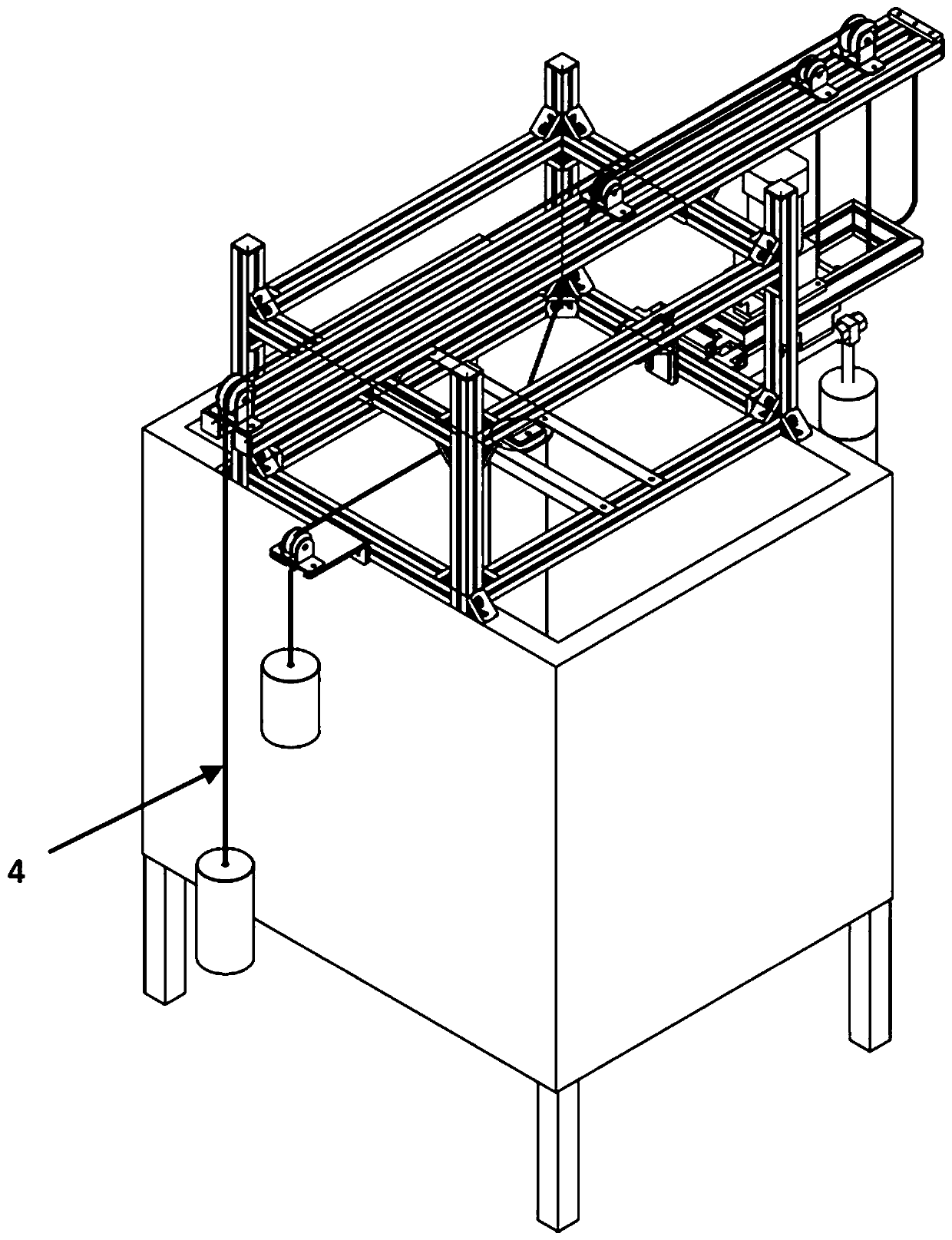 Test device for simulating multidirectional coupling cyclic loading of anchor pile system