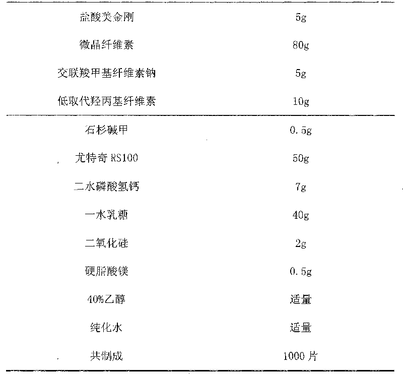 Sustained release preparation containing memantine hydrochloride and huperzine A and preparation method thereof