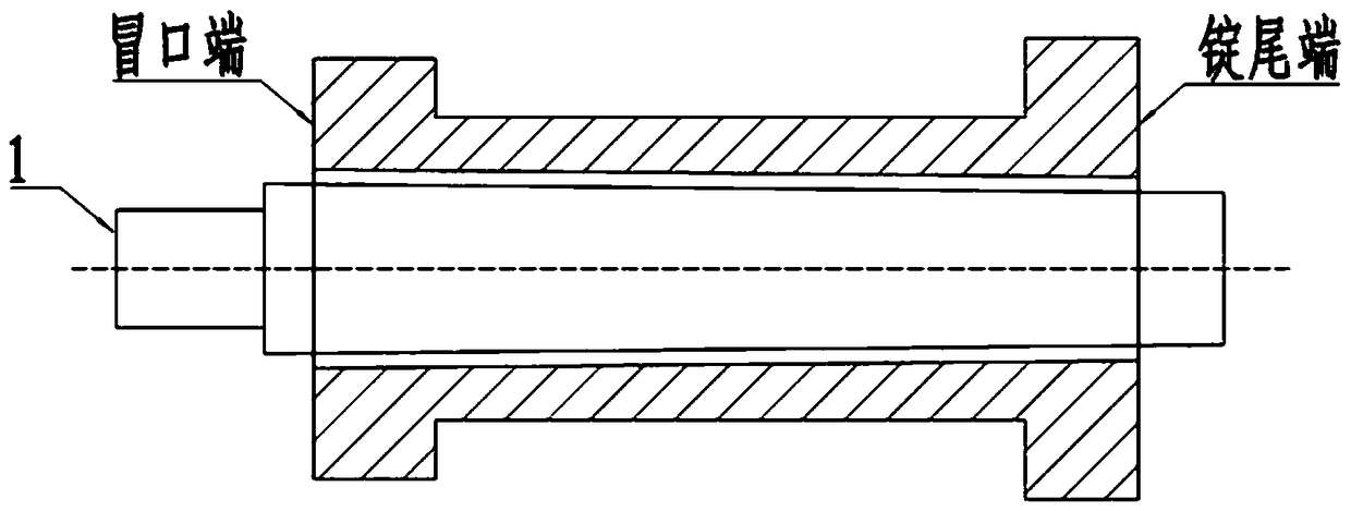 Semi-blind hole forge piece hole-shrinking forging method