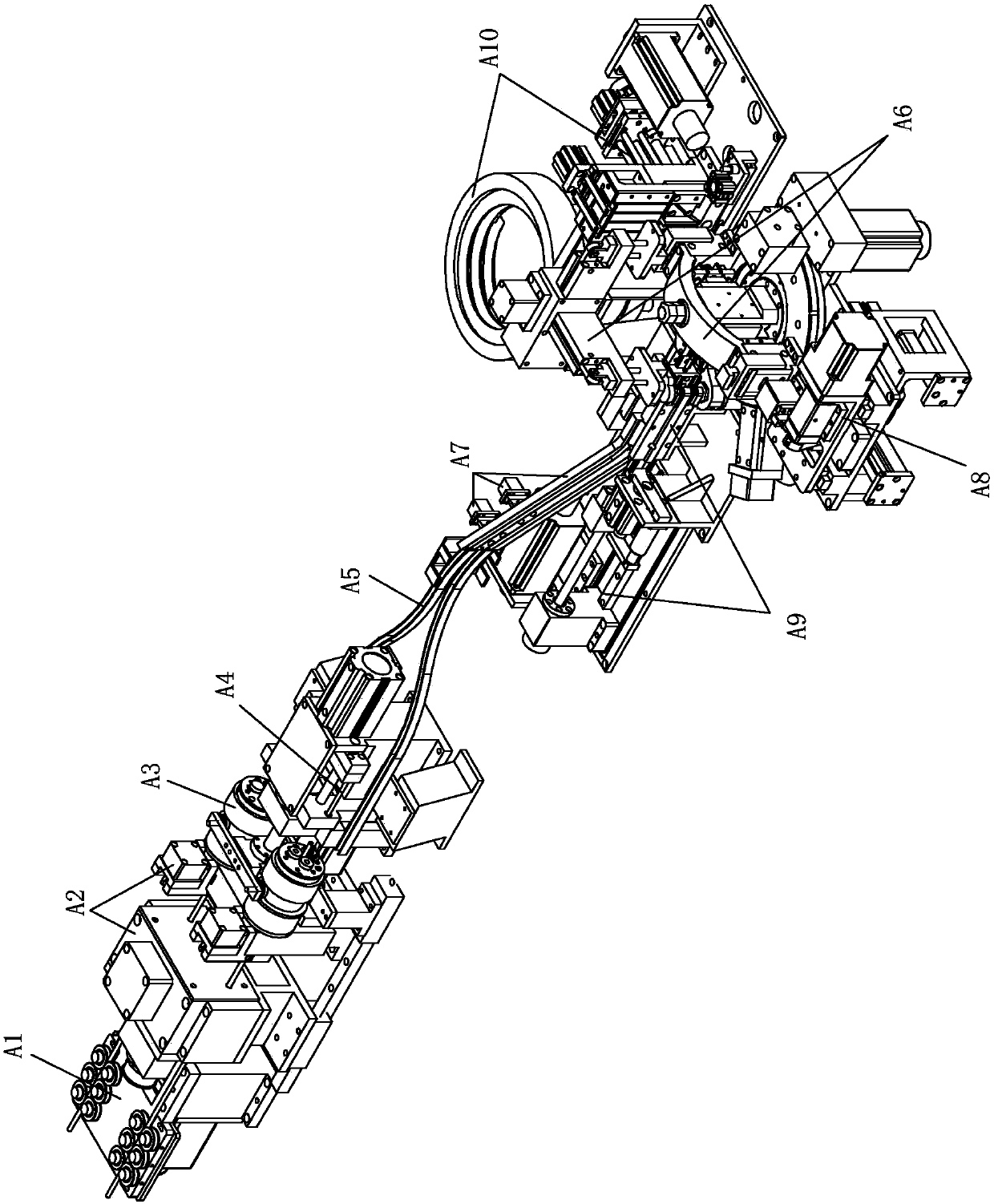 A pipe bending mechanism of a thin-walled short u-bend automatic forming machine