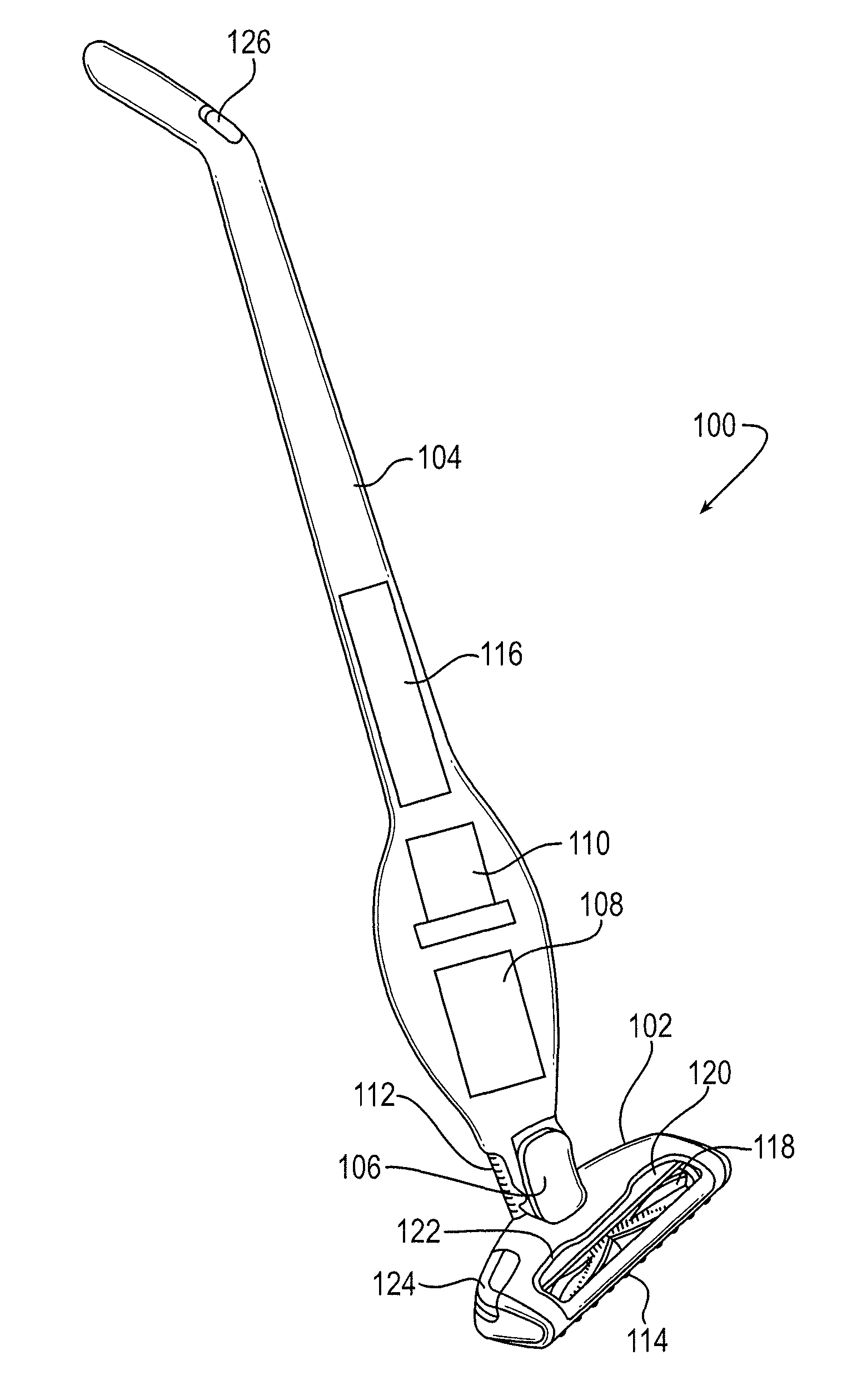 Vacuum cleaner agitator cleaner with power control