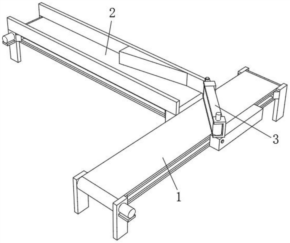 Multi-angle conveying device for machinery production