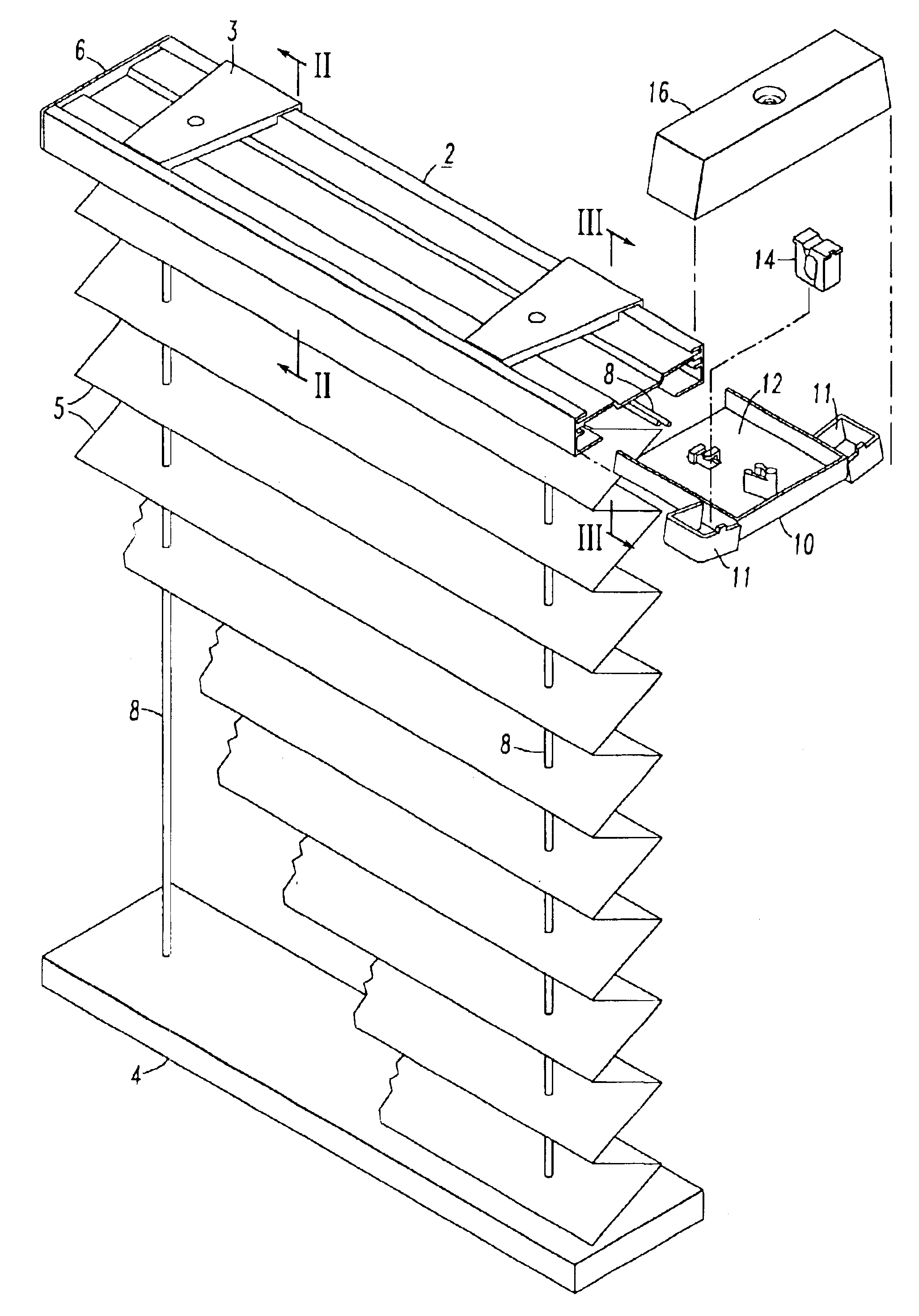 Headrail with reversible cord lock position