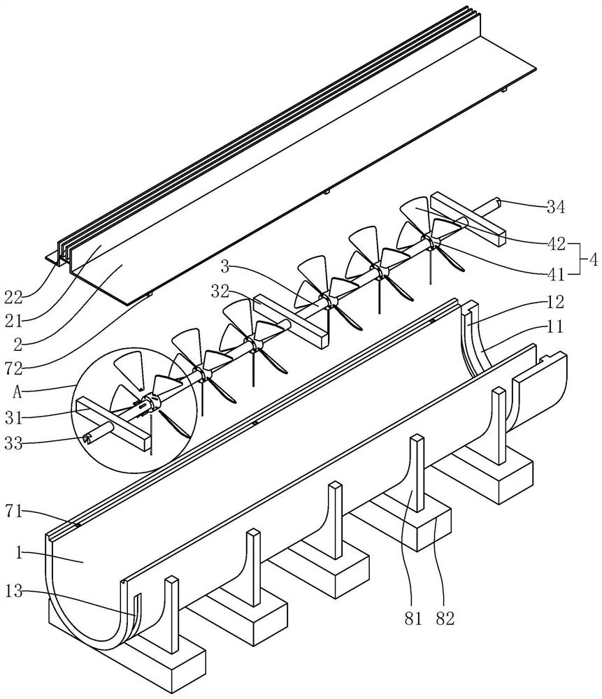 Novel linear drainage ditch structure for permeable drainage pavement