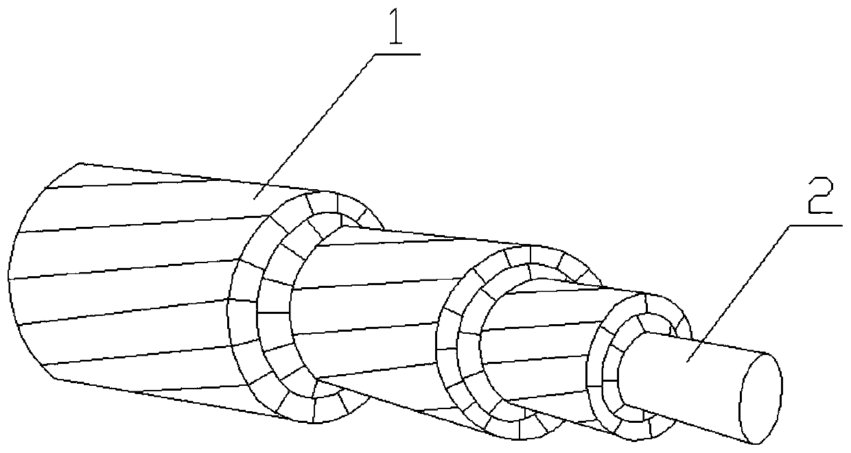 A crimping method suitable for large cross-section carbon fiber composite core conductors