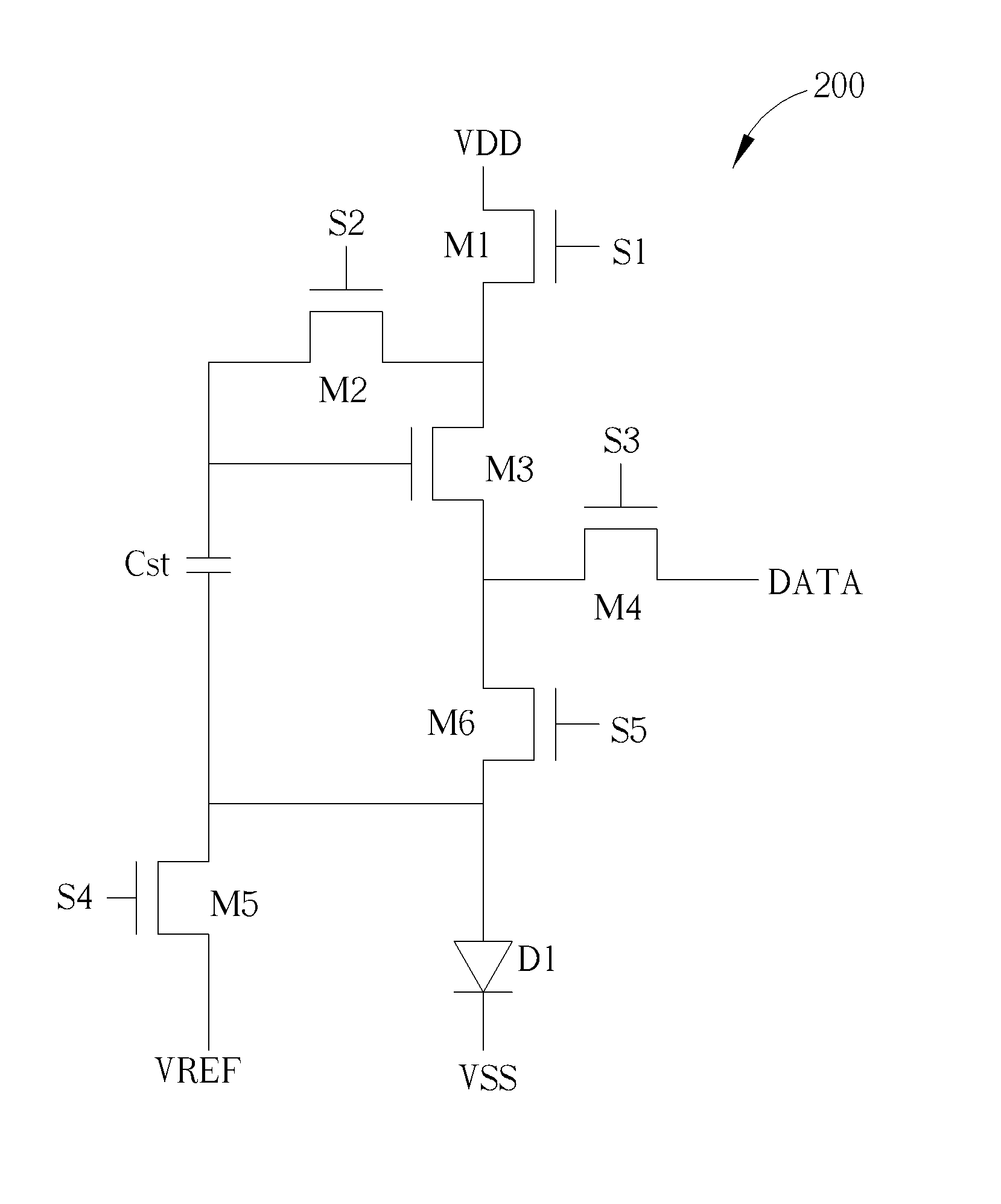 Light emitting diode circuitry, method for driving light emitting diode circuitry and display