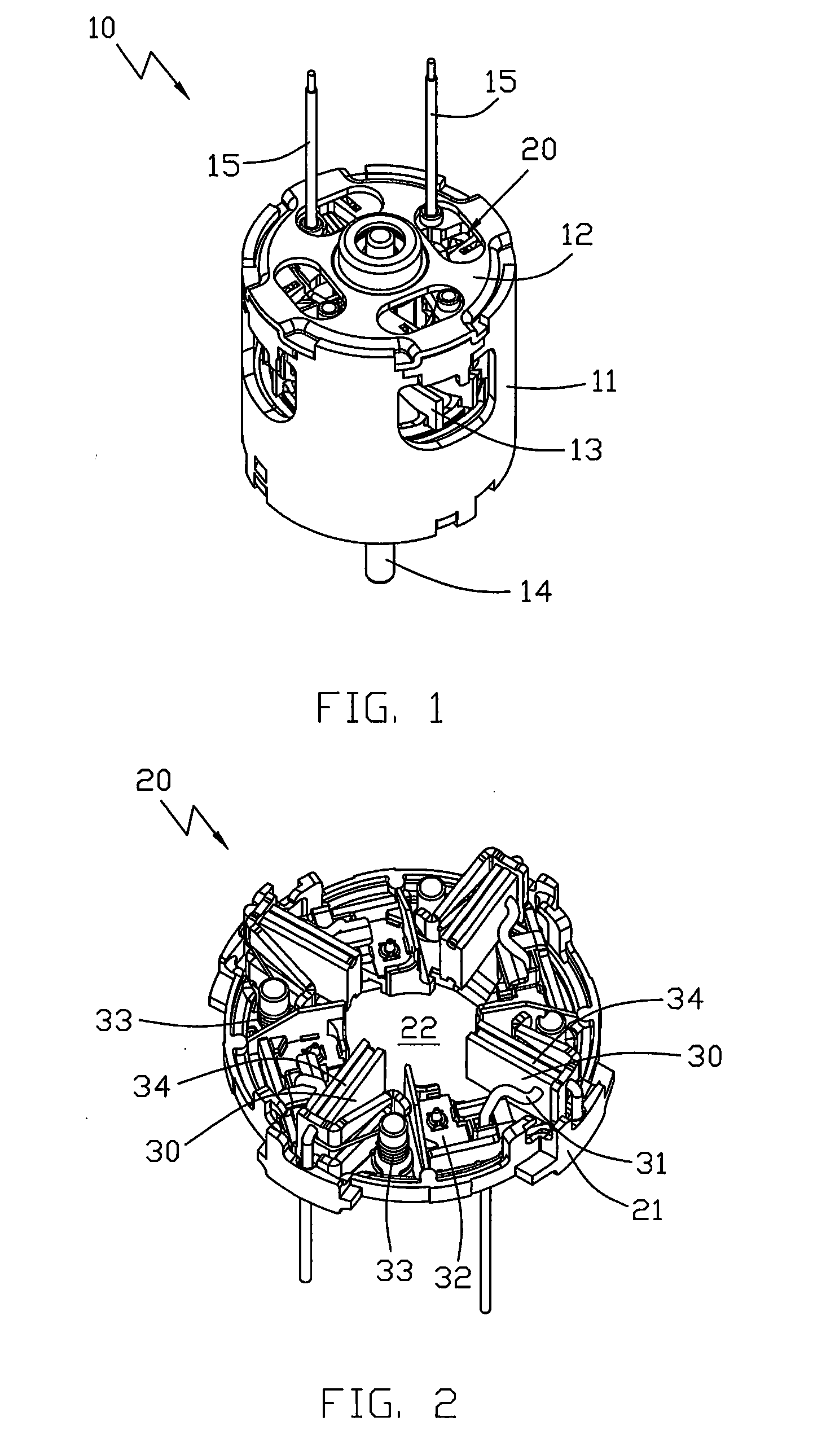 Brush gear of a motor