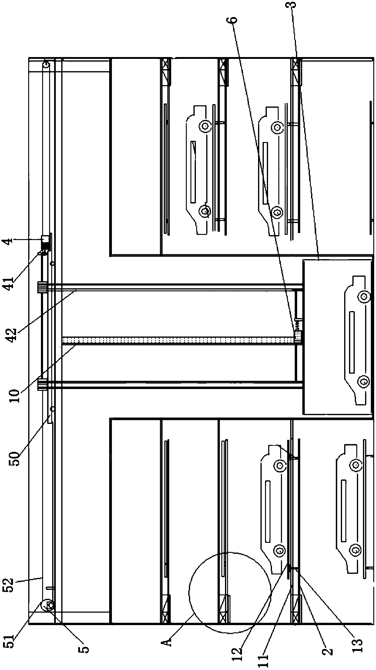 High-rise trackless lifting garage with cantilever beams