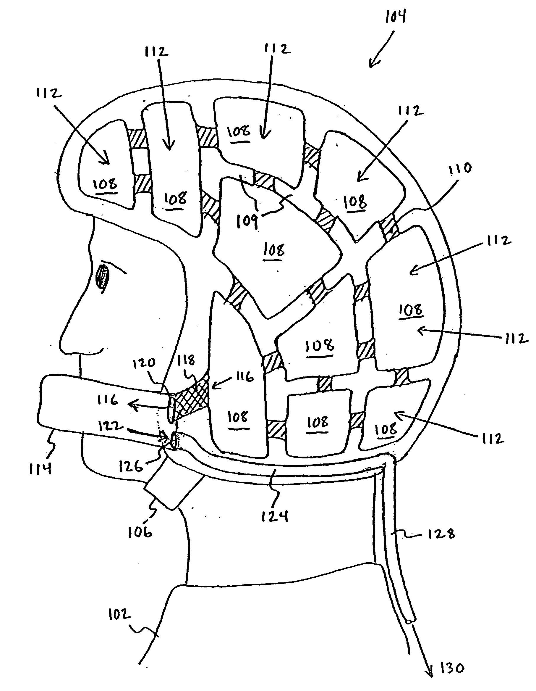 Protective helmet for air extraction from snow