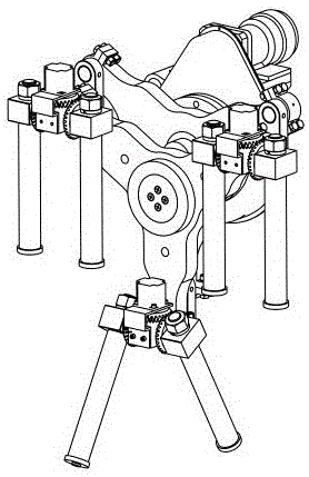 Novel long-legged adjustable double-shank multi-foot wheel