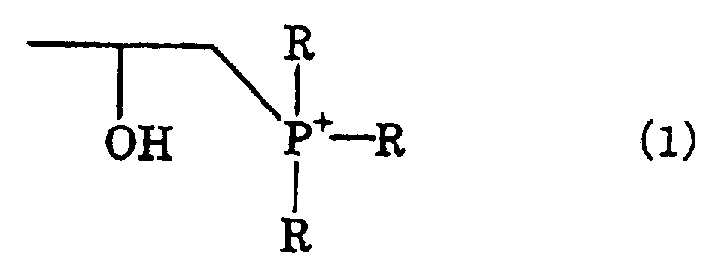 Cation electrophoretic coating composition comprising phosphonio group