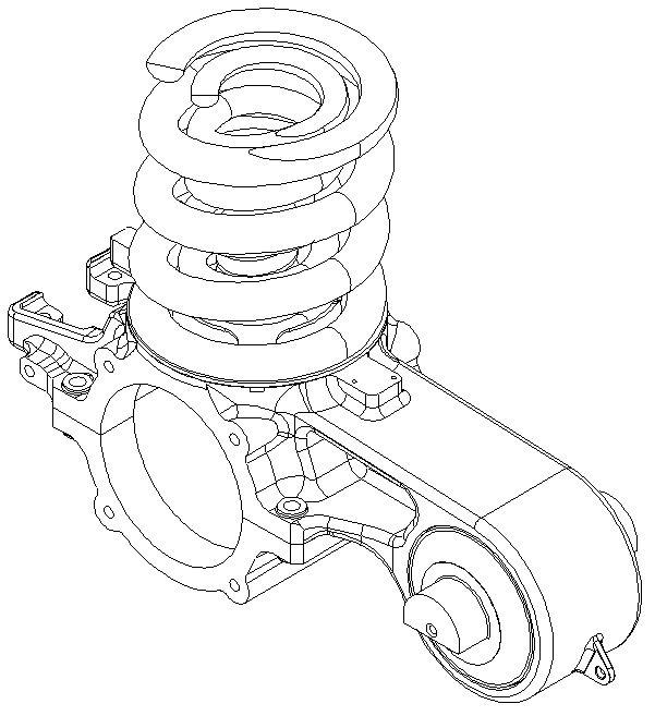 Single-stage suspension device for bogie of high-speed rail wagon