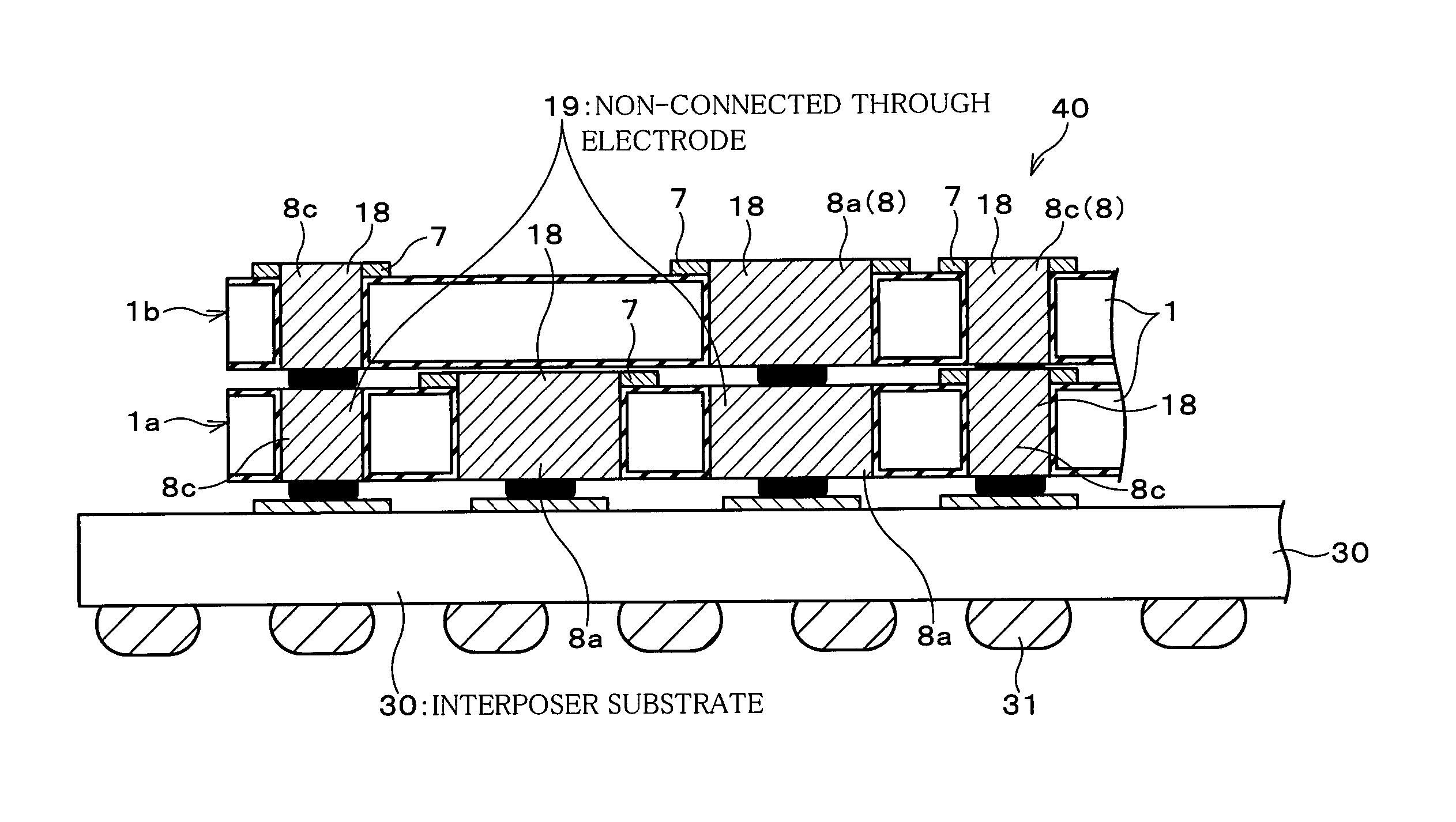 Semiconductor device and chip-stack semiconductor device