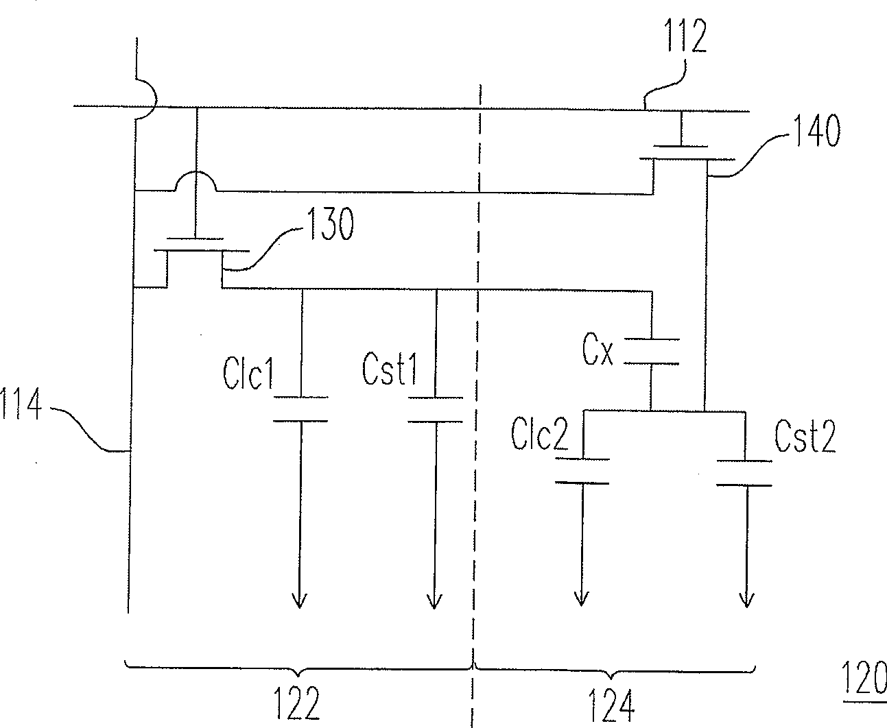 Thin film transistor array base and its pixel structure