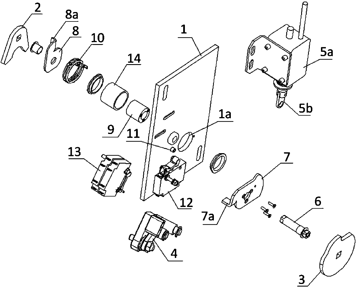 Rail transit half-height emergency exit lock and half-height emergency exit