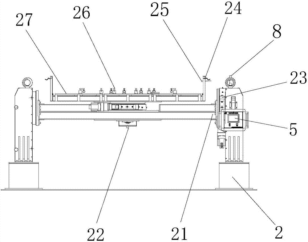 Battery bag overturning test device