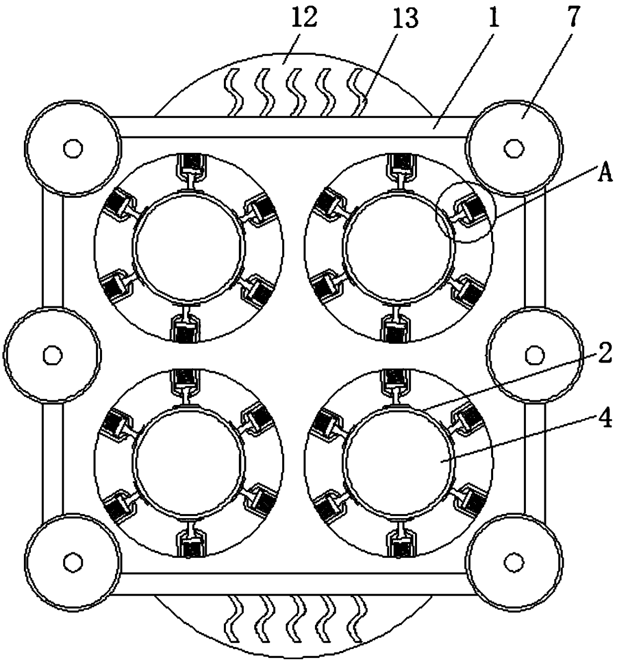 Domestic pig ecological breeding floating algae collecting device based on Archimedes principle