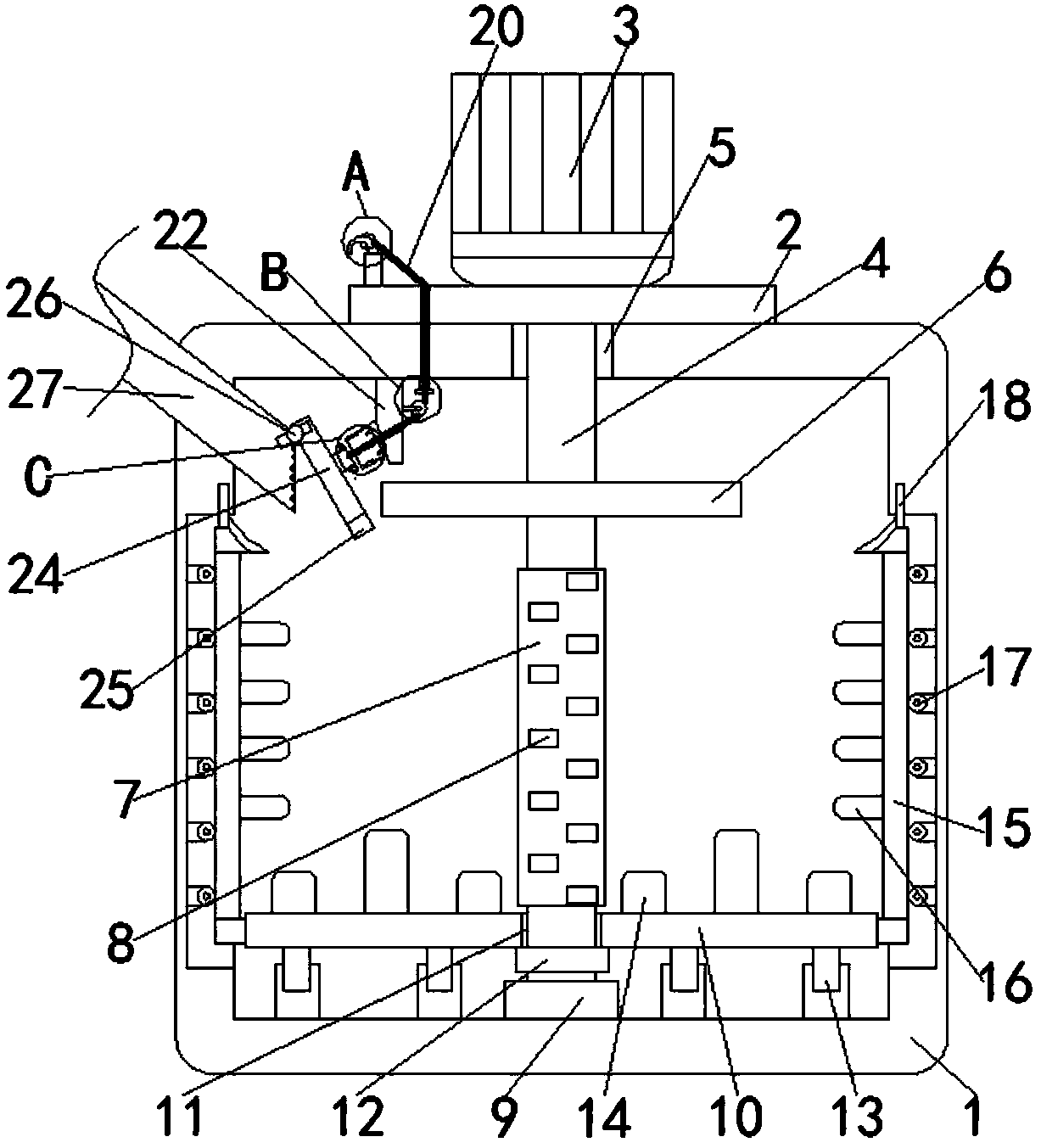 Textile dyeing device convenient to use