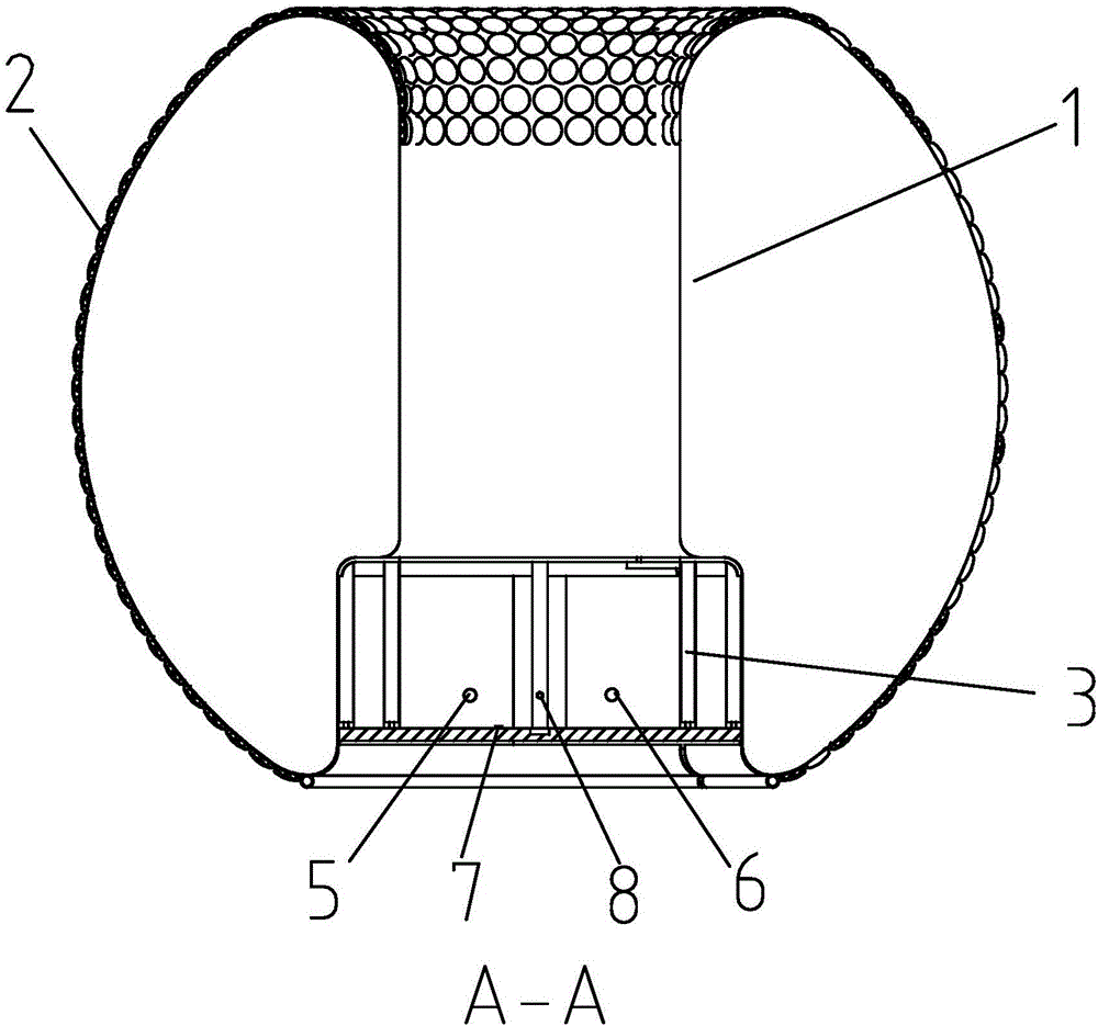 Air bag type metal scale extreme high voltage equalizing shield