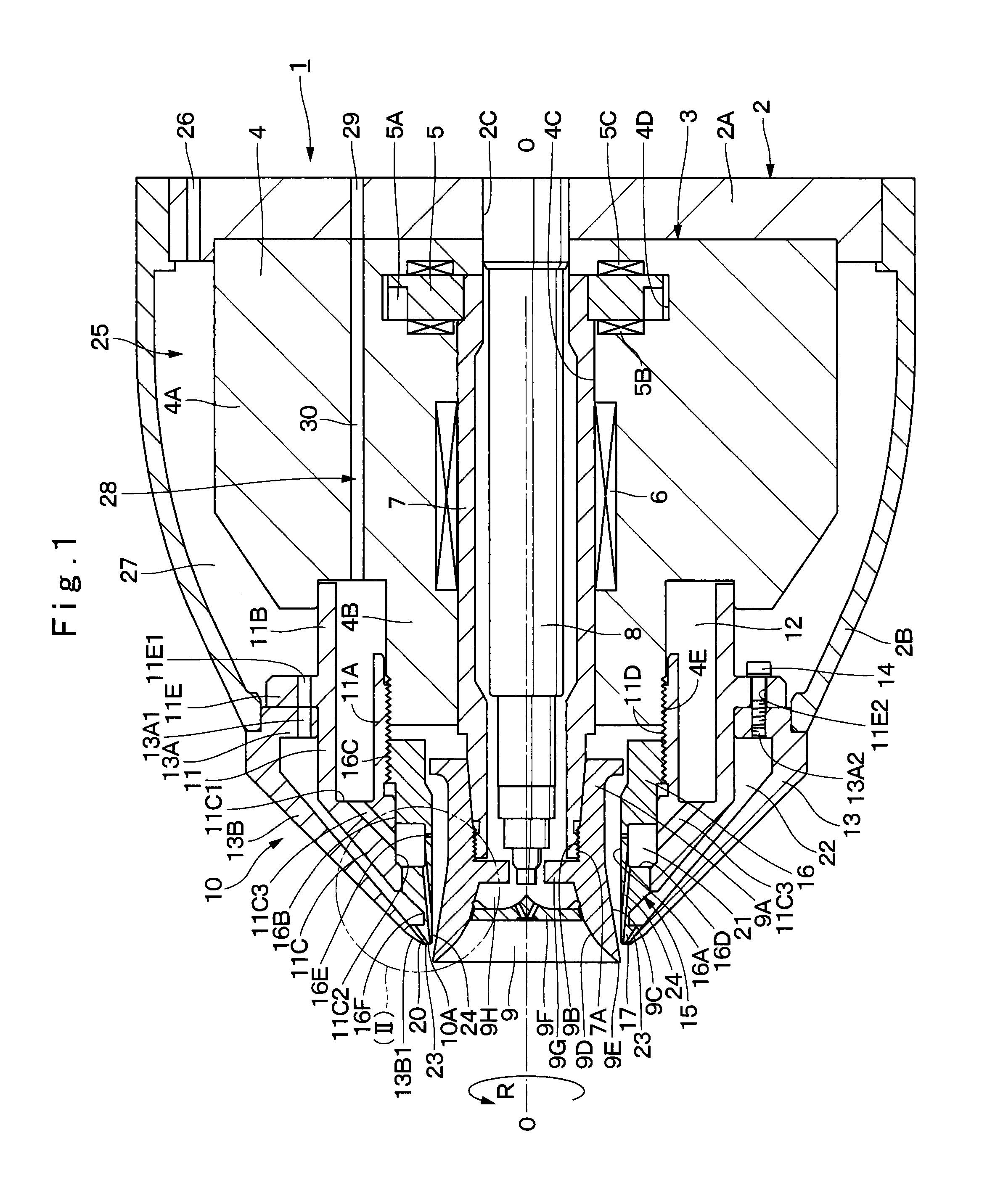 Rotary atomizing head type coating machine