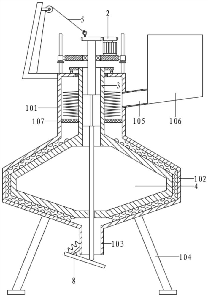 Crushing and grinding device for agricultural crop production