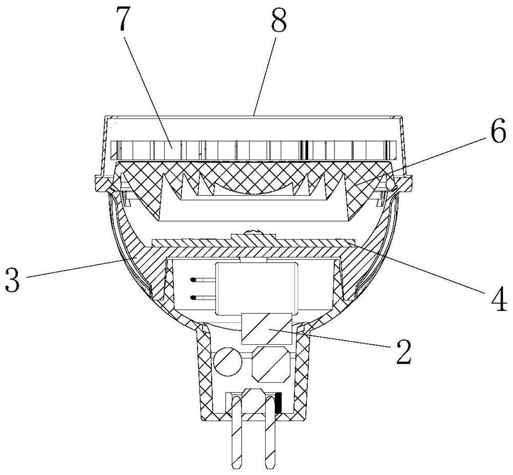 Detachable light-changing high-luminous-efficiency anti-dazzle LED lamp and implementation method thereof