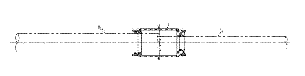 Plugging device and plugging method for annular space of submarine double-layer oil conveying pipe