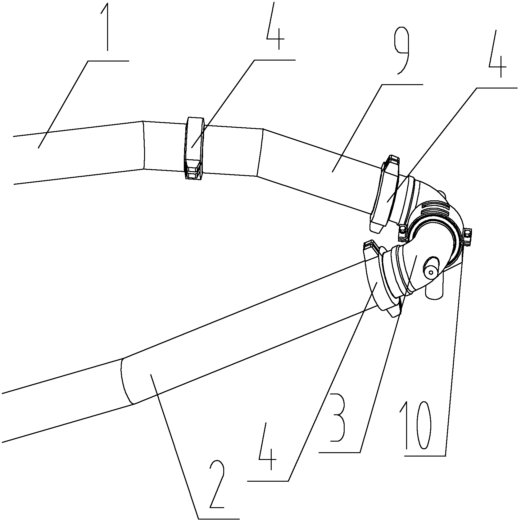 Water pipeline connecting structure for fire truck and fire truck with same