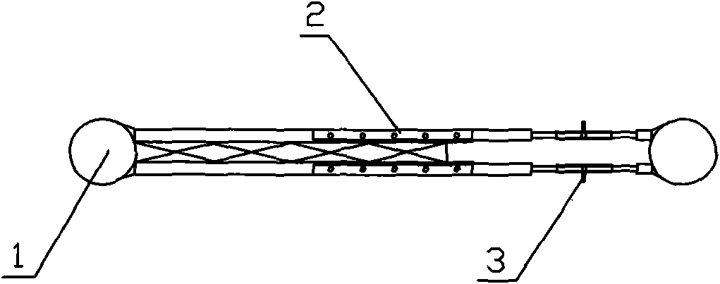 Temporary cross arm for replacing linear cement poles and application method thereof