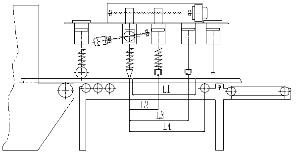 Automatic down-cutting device for optical glass sheet