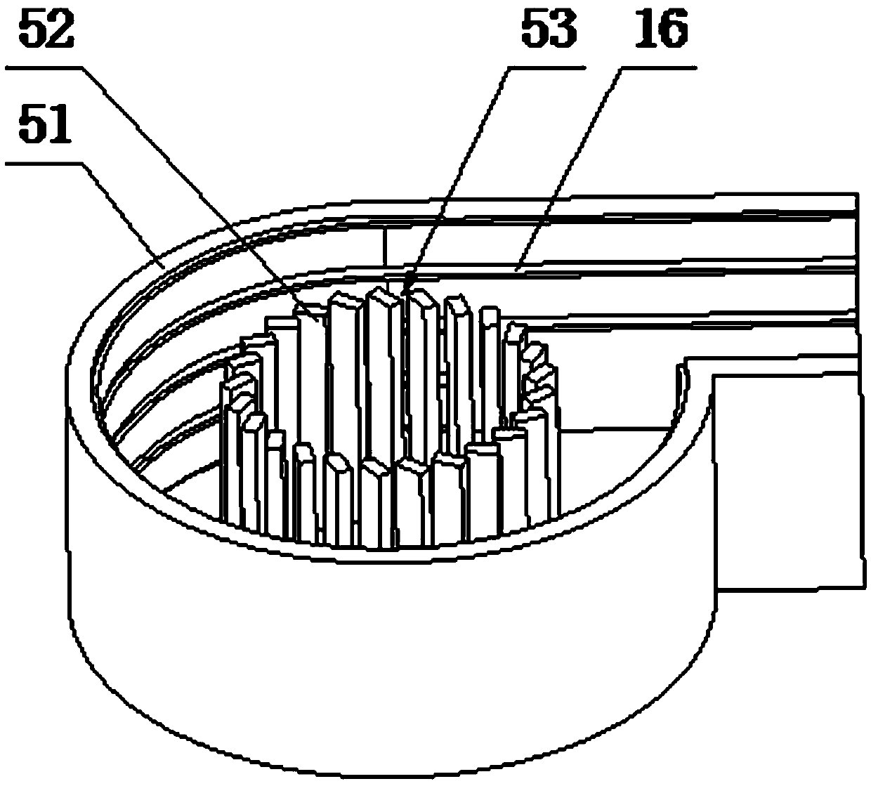 A small high pressure centrifugal blower