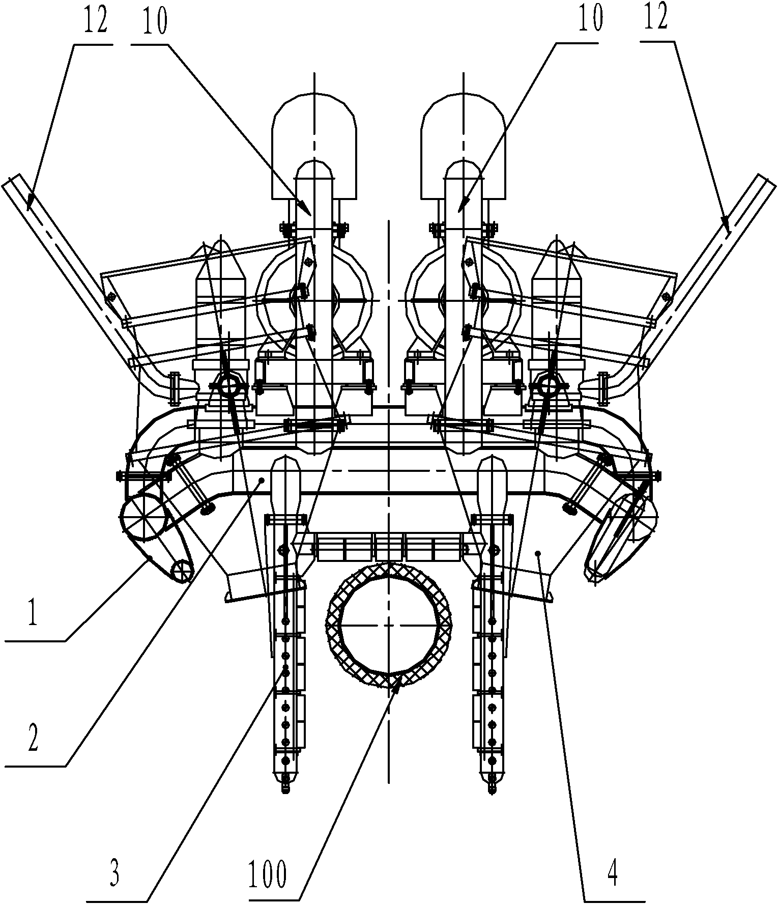 Power positioning jet-flow spraying type ditcher