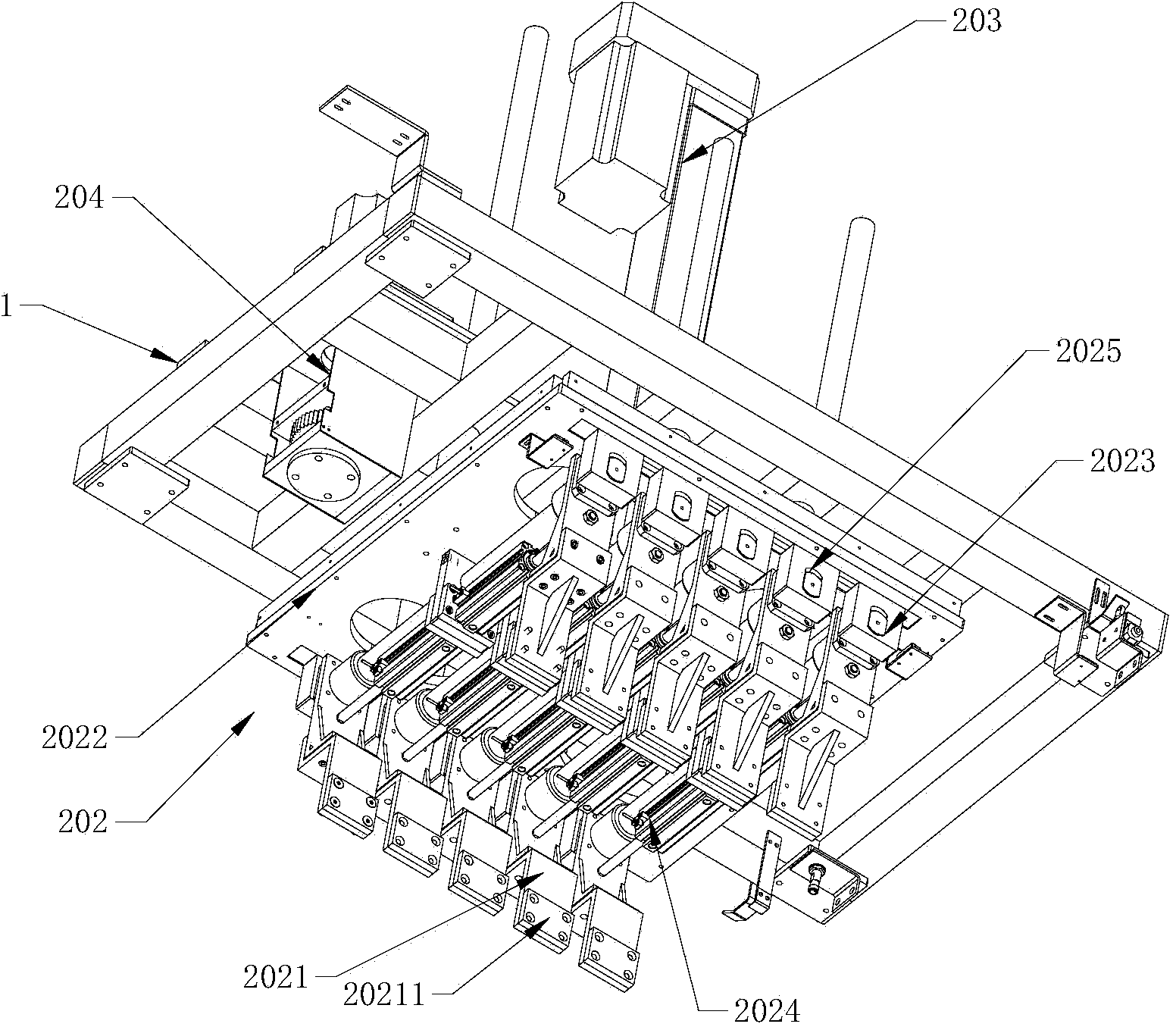 Packing device of battery packaging line