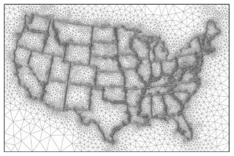 Method and system for searching positions on topographic map of K-D tree based on curve