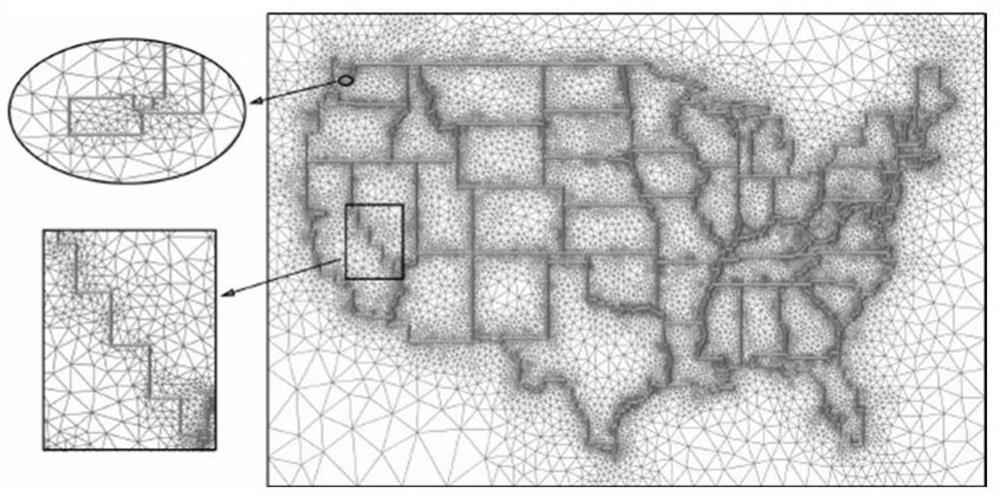 Method and system for searching positions on topographic map of K-D tree based on curve