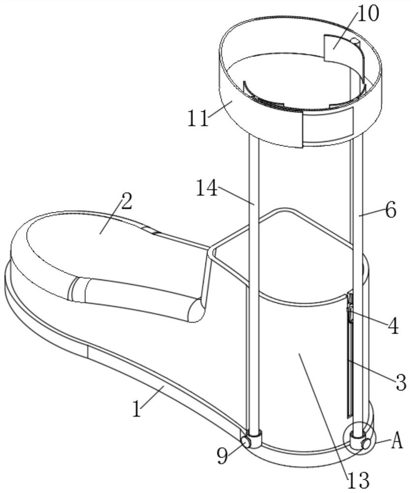 Rehabilitation training protector boots for ankle joint injury of ice and snow athletes