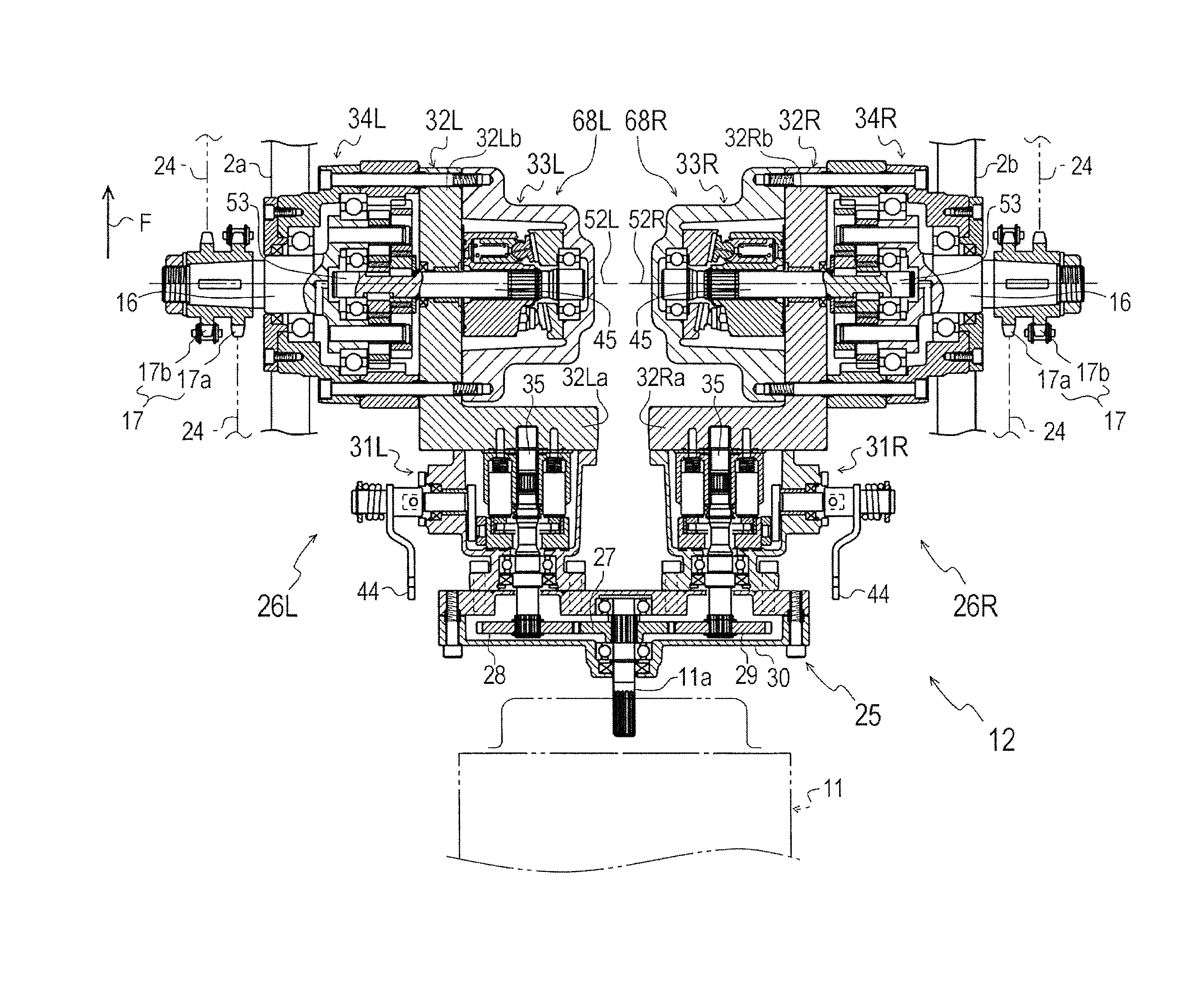 Power transmission assembly for a vehicle