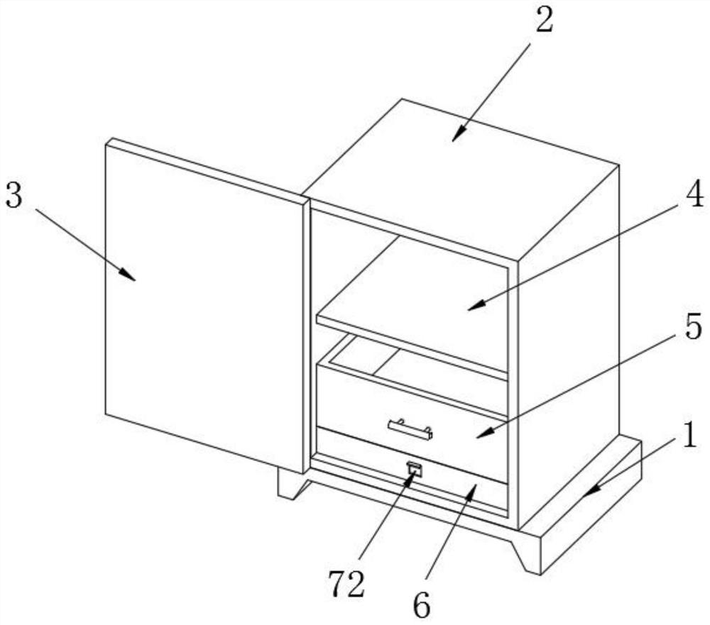Concealed rotary storage system based on multifunctional cabinet body and storage method